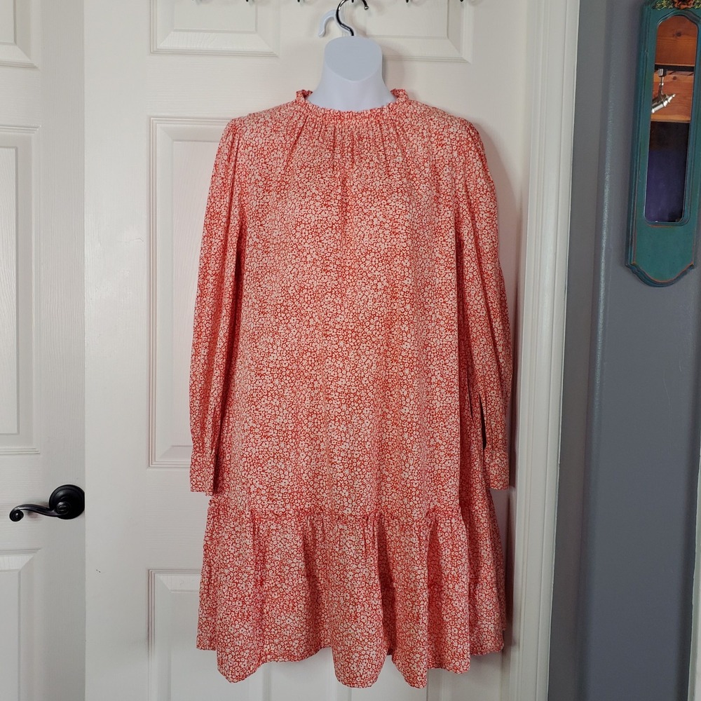 Bohemian Cottagecore Floral Tiered Dress Prairie-inspired Flowy Size Medium